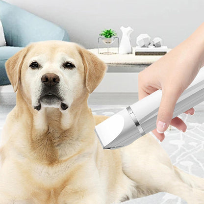 Pet Grooming Kit Cat Dog Clippers Pet Hair Trimmer Electric Shaver White