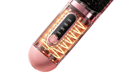 Hair Straightener Brush Anti-Scald Portable Straightening Brush Styling Tools -Pink
