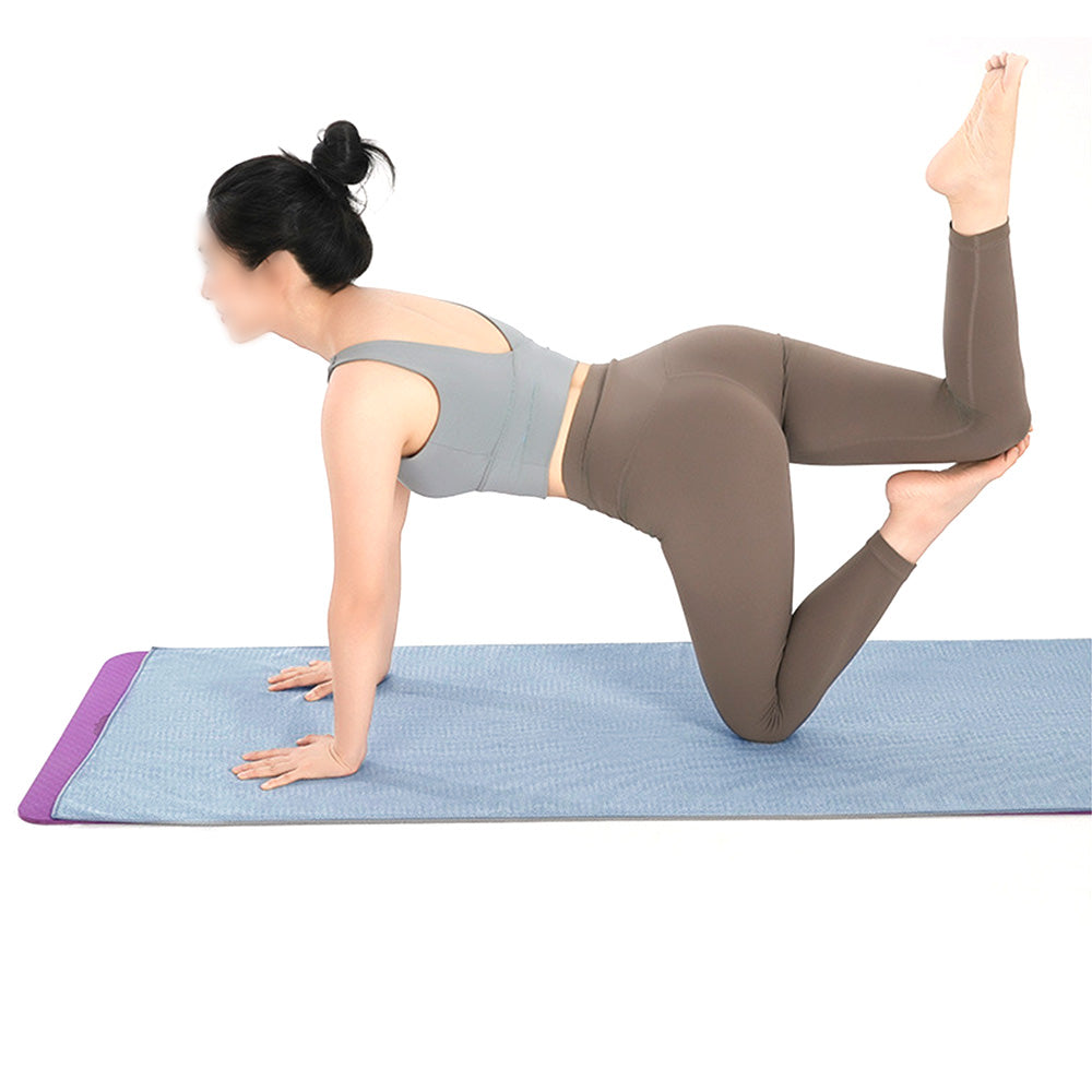 Hot Yoga Towel Microfiber Sweat Anti-Slip Yoga Mat Towels for Bikram Pilates-Blue