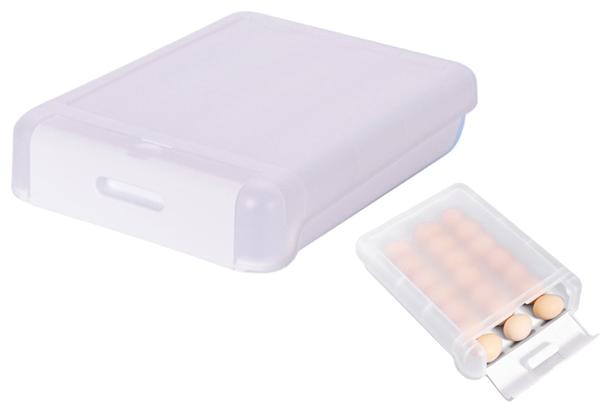 Automatic Scrolling Egg Storage Box Removable Egg Dispenser-White