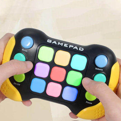 Fast Push RGB Game Toy Handle Electronic Brain and Memory Game Pad for Kids Teens Yellow