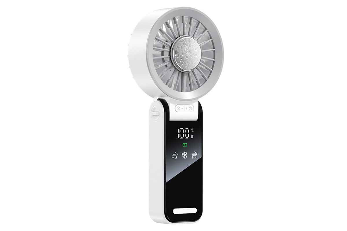 Handheld Foldable High Speed Fan for Travel Outdoor Home Office-White