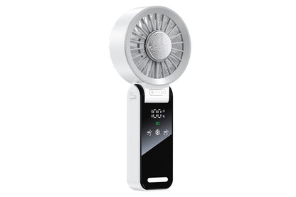 Handheld Foldable High Speed Fan for Travel Outdoor Home Office-White