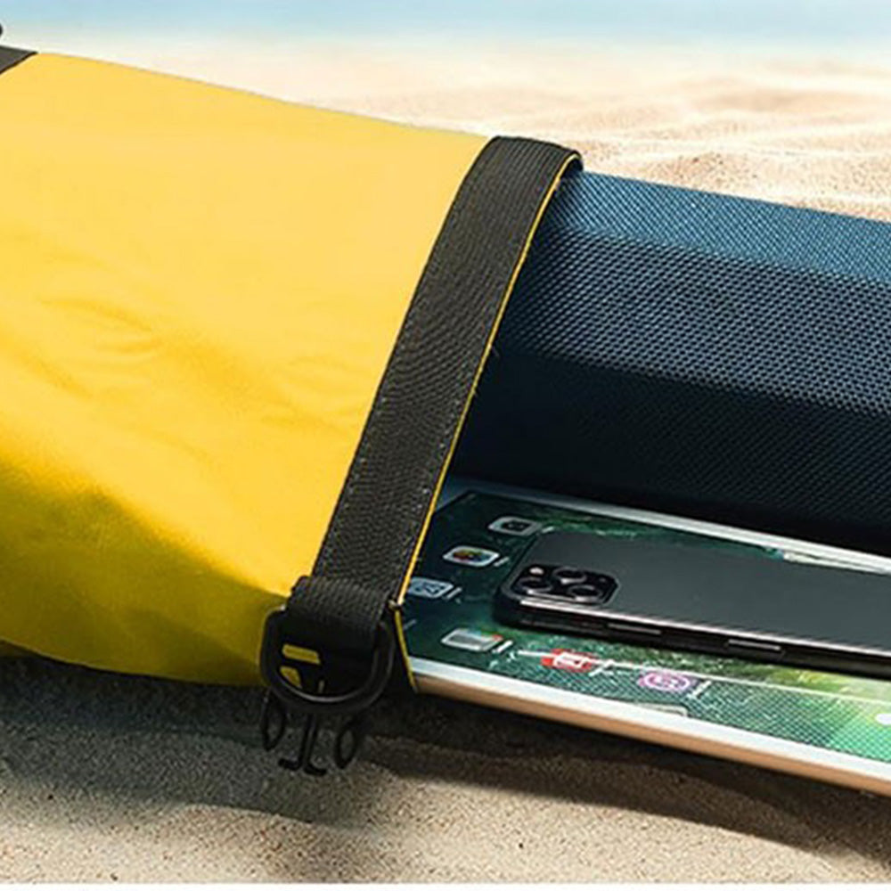 Roll-Top Backpack With Handle Dry Bag Outdoor Bag For Fishing Boating Camping-Yellow