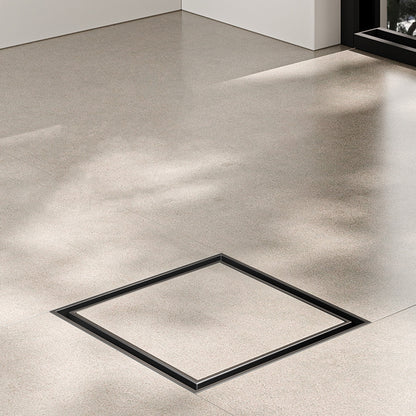 Square Shower Drain with Filter-Black