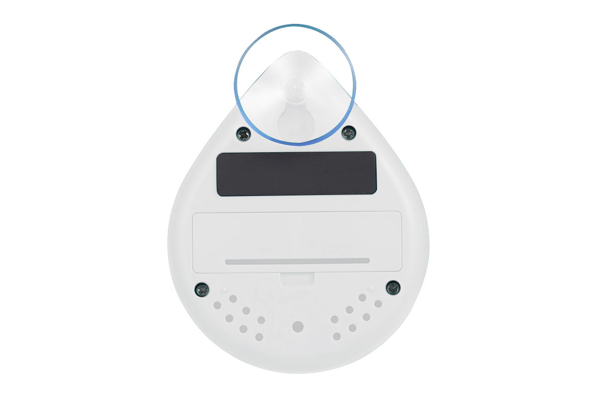 Waterproof Digital Shower Timer with Alarm and Suction Cup - White