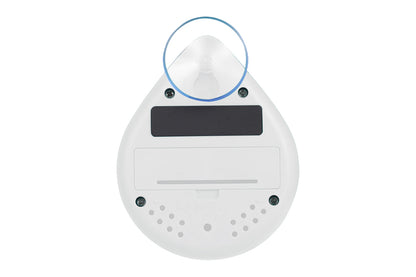 Waterproof Digital Shower Timer with Alarm and Suction Cup - White