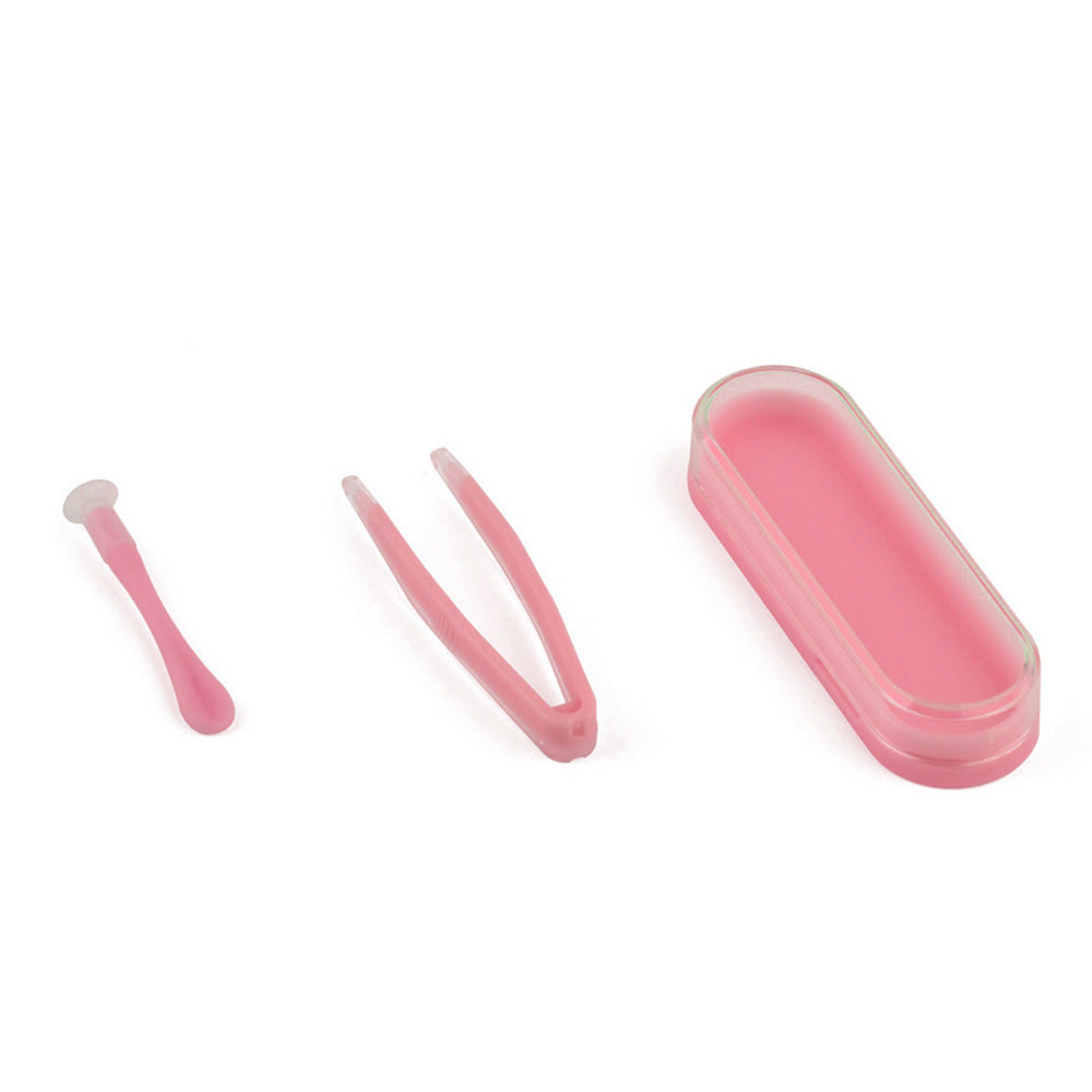 6 Pack Contact Lens Tool Kit Tweezers Inserter Remover Travel Case Set-Pink