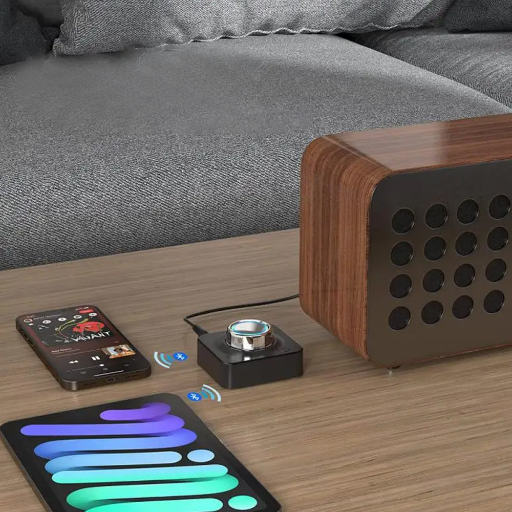 Bluetooth 5.0 Audio Receiver Wireless Stereo Adapter with 3.5mm AUX RCA Cable TF Card Slot