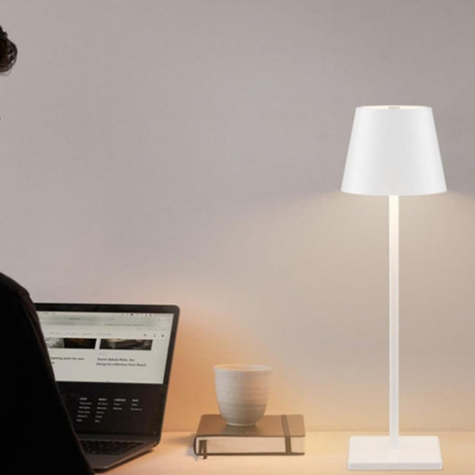 Cordless 3 Color Dimmable Table Lamp Rechargeable Modern LED Desk Lamp White