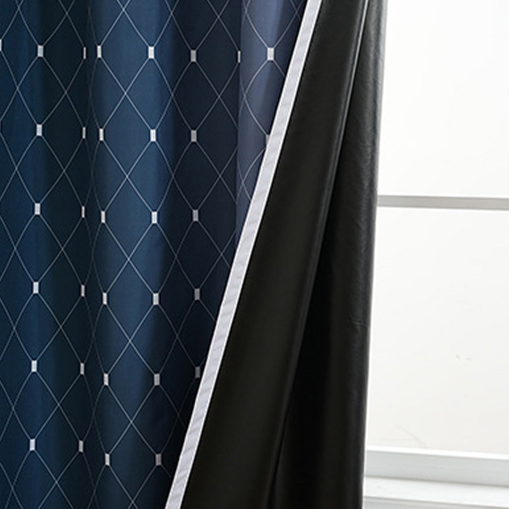 2Pcs Blackout Curtain Gradient Color Curtains-Green