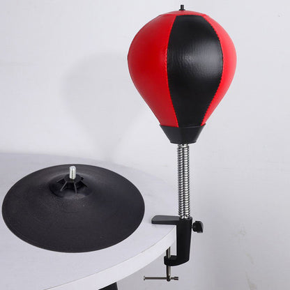 Desktop Punching Speed Ball with Clamp and Suction Cup-Black and Red