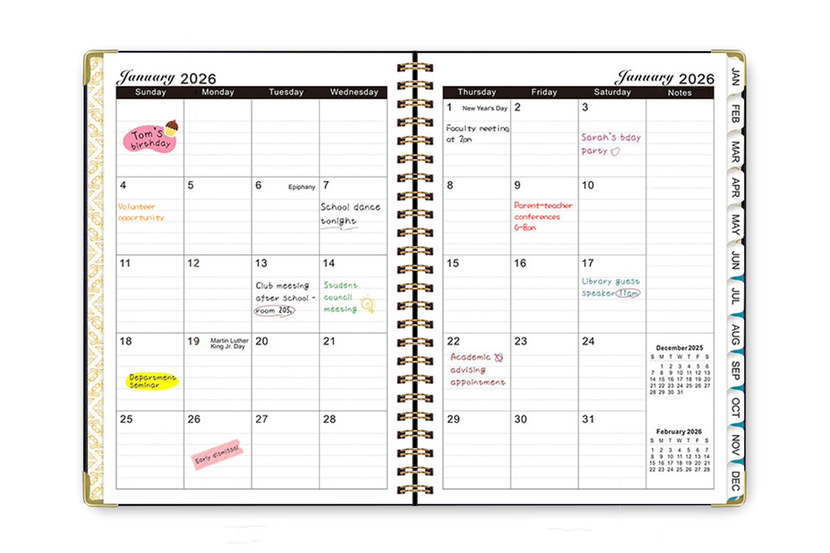 2026 Planner Weekly Monthly A5 Daily Organizer January to December Notebook -Purple