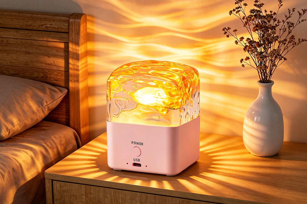 Rechargeable Bluetooth Speaker with 16 Color Light-Pink