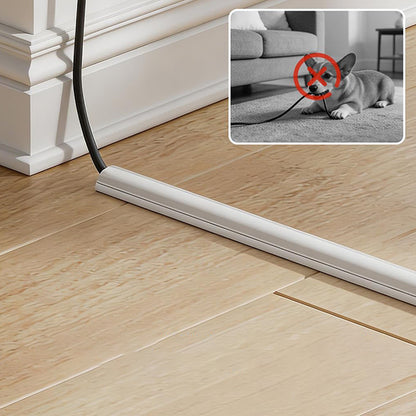 2Pcs PVC Cable Raceway Wire Hider-White