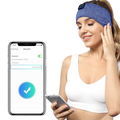 Bluetooth Sleeping Headphones Wireless Music Headband Stereo Earphone for Sport Sleep Yoga Meditation Blue