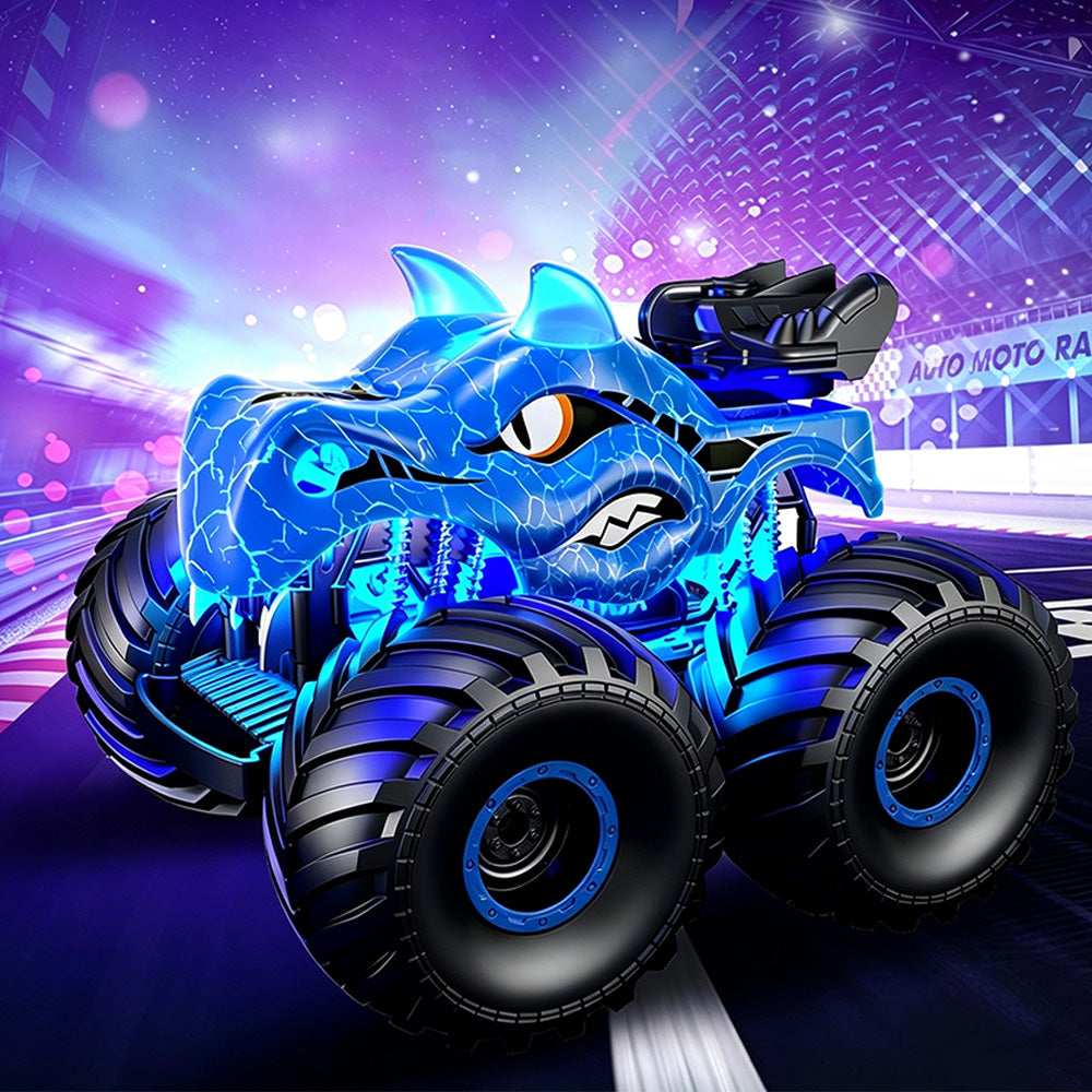 2.4G Remote Control Dinosaur Spray Off Road Truck - Blue