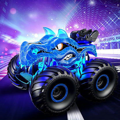 2.4G Remote Control Dinosaur Spray Off Road Truck - Blue
