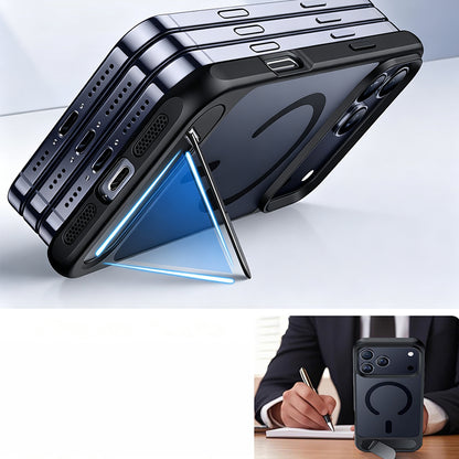 Shockproof Foldable Stand Case for iPhone 18 Series - Black