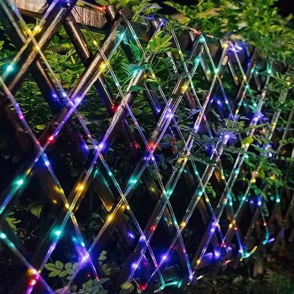 12m Solar Rope Lights with 8 Modes for Parties Weddings - Mixed Color