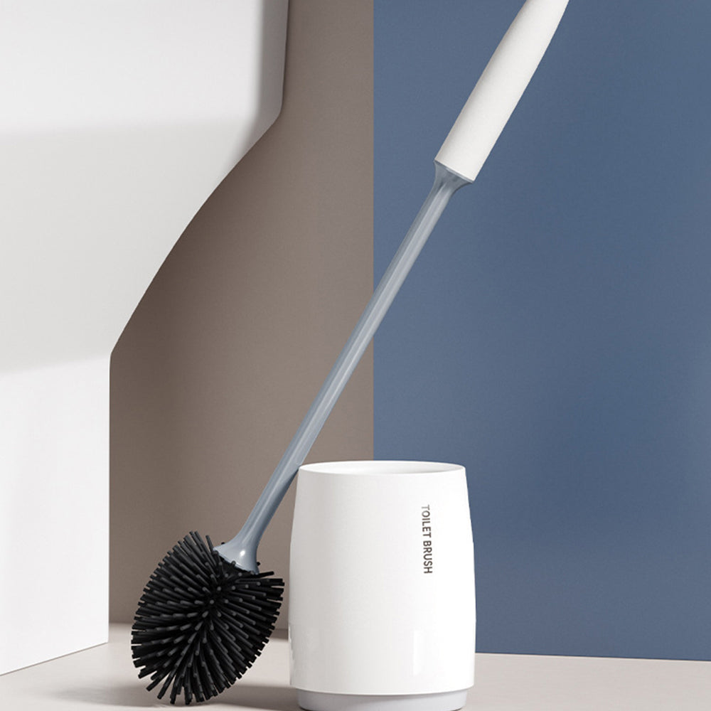 Toilet Brush with Quick Drying Holder-White