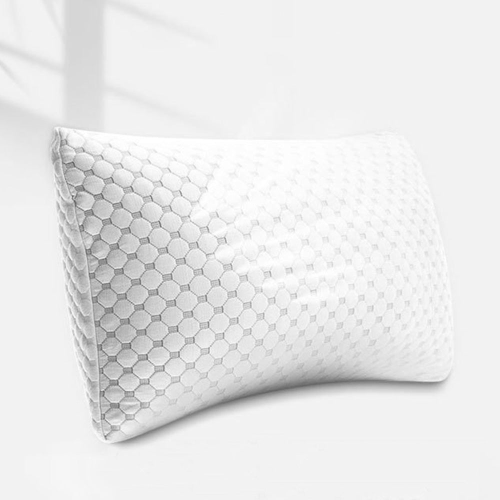 Shredded Memory Foam Pillows for Sleeping with Washable Cooling Cover White