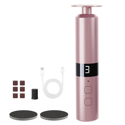 2in1 Electric Foot Callus Remover Foot File Nail Grinder Rechargeable Foot Sander Pedicure Tool for Feet Dry Dead Skin-Pink