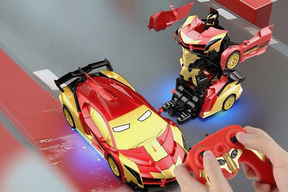 Transform Remote Control Cars Cyber Truck Remote Control Car with Light Effect-Steel?Hero