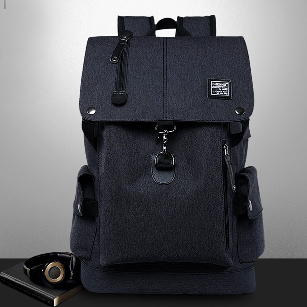 Large Capacity Anti-Theft Laptop Backpack Travel  School Bag with USB Charging Port Black