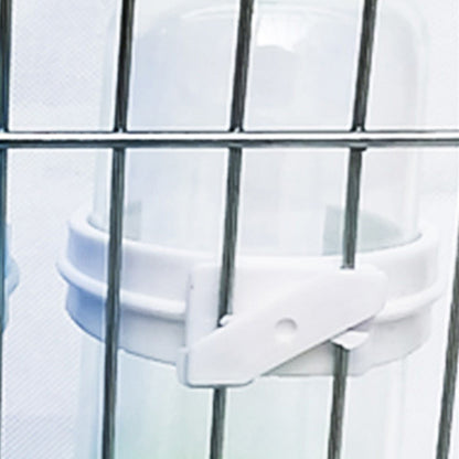 Bird Waterer Automatic Gravity Drinking Fountain with Anti Drowning Tray-White