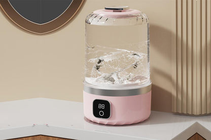 1L Underwear Washing Machine Mini Washer for Apartment Dorm RV Travel-Pink