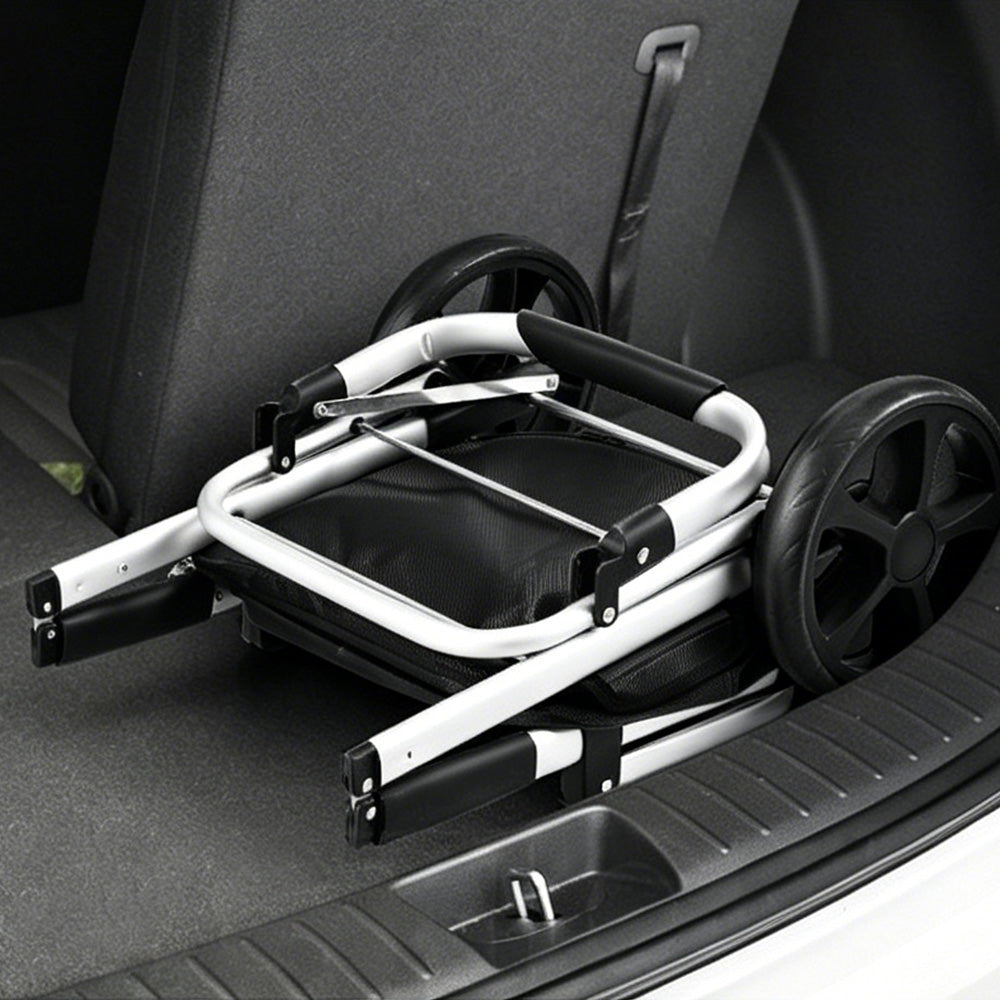 Folding Shopping Cart with Oxford Bag-Black