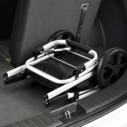 Folding Shopping Cart with Oxford Bag-Black