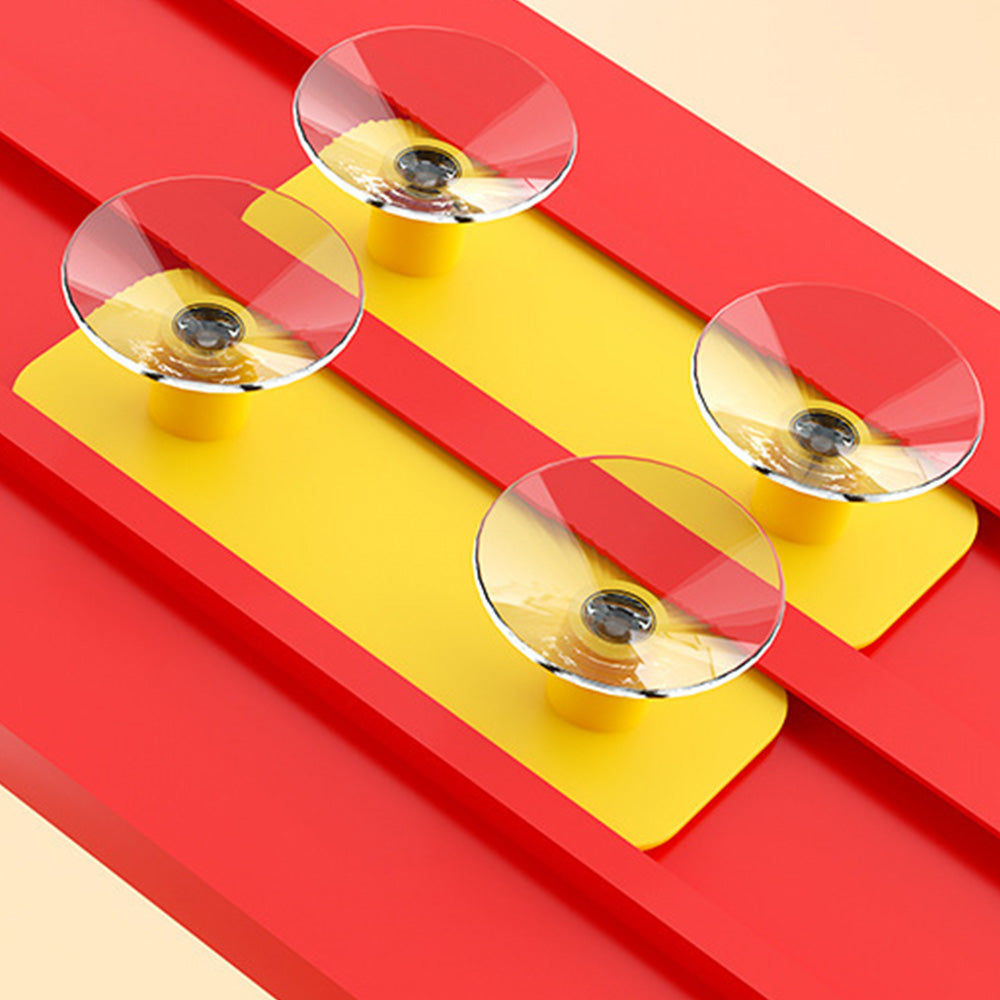 5-Meter Flexible Race Car Ramp Track Toy Set with Suction Cups Red