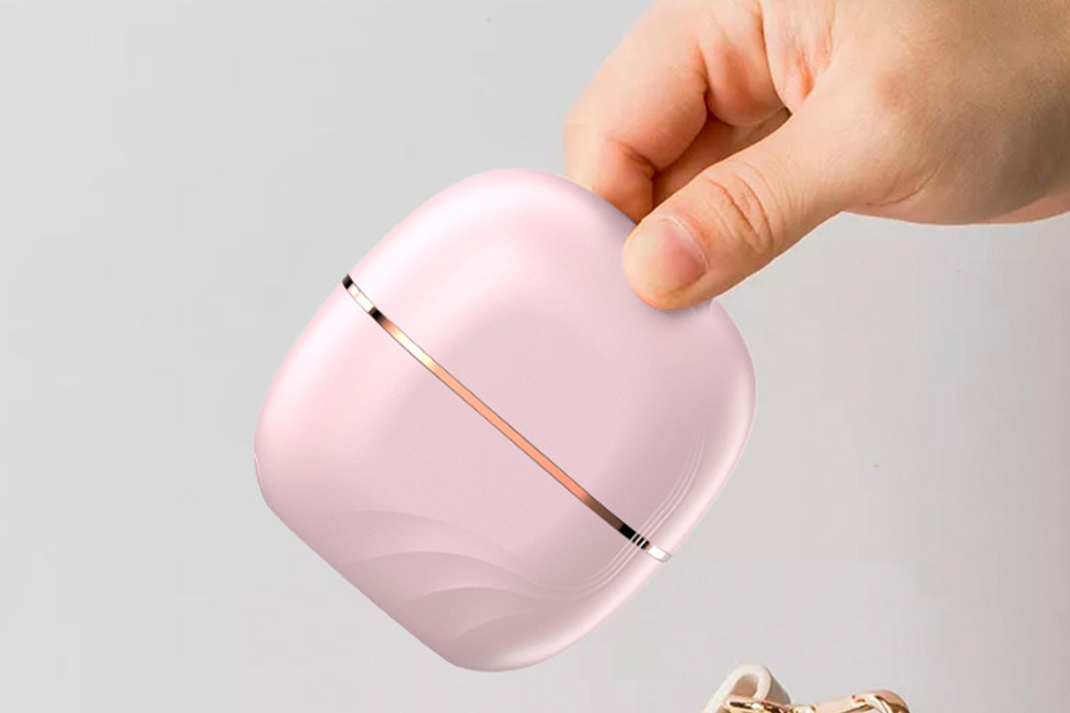 Rechargeable Wireless Mini Hair Straightener Comb - Pink