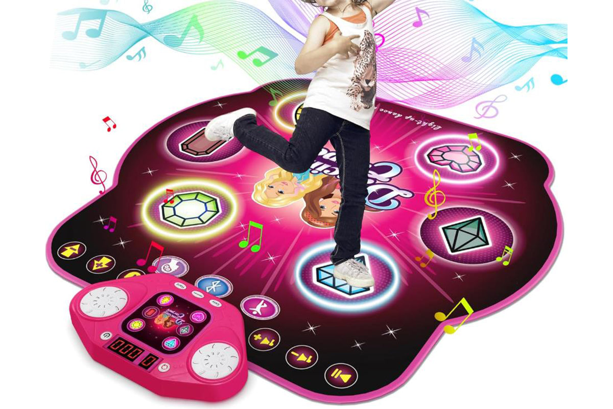 Dance Mat Toys Electronic Dance Pad with Light-up 6-Button Wireless Bluetooth