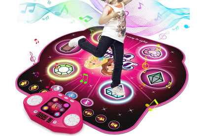 Dance Mat Toys Electronic Dance Pad with Light-up 6-Button Wireless Bluetooth