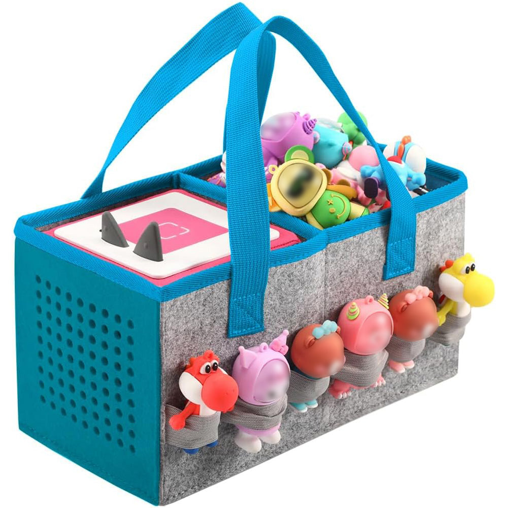 Portable Felt Cloth Storage Bag for Kidsâ€?Musical Speakers Blue