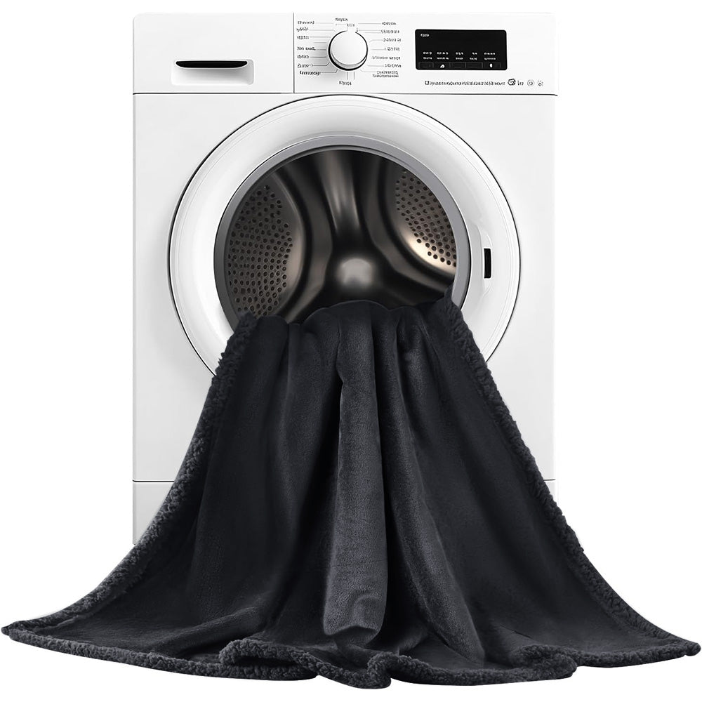 Reversible Pet Blanket Liquid Pee Proof Dog Blanket for Sofa Bed Couch Furniture Protector Cover Black