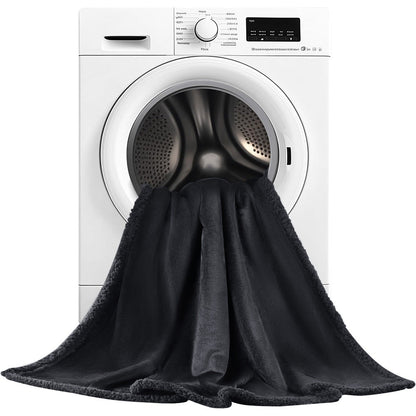 Reversible Pet Blanket Liquid Pee Proof Dog Blanket for Sofa Bed Couch Furniture Protector Cover Black