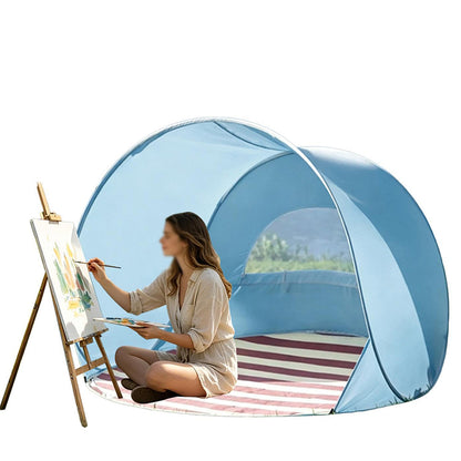 Pop Up Sun Shade Beach Tent UPF Protection Mini Canopy - Blue