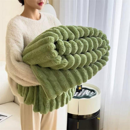 Throw Blanket for Couch Sofa Soft Fleece Throw Blankets Room Home Decor-Green