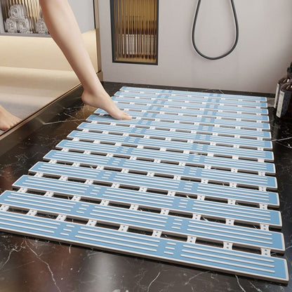 Non Slip Shower Mat with Suction Cups-Blue