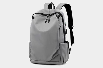 Business Laptop Backpack Anti-Theft USB Charging Port External Headphone Jack for Mens Womens -Grey