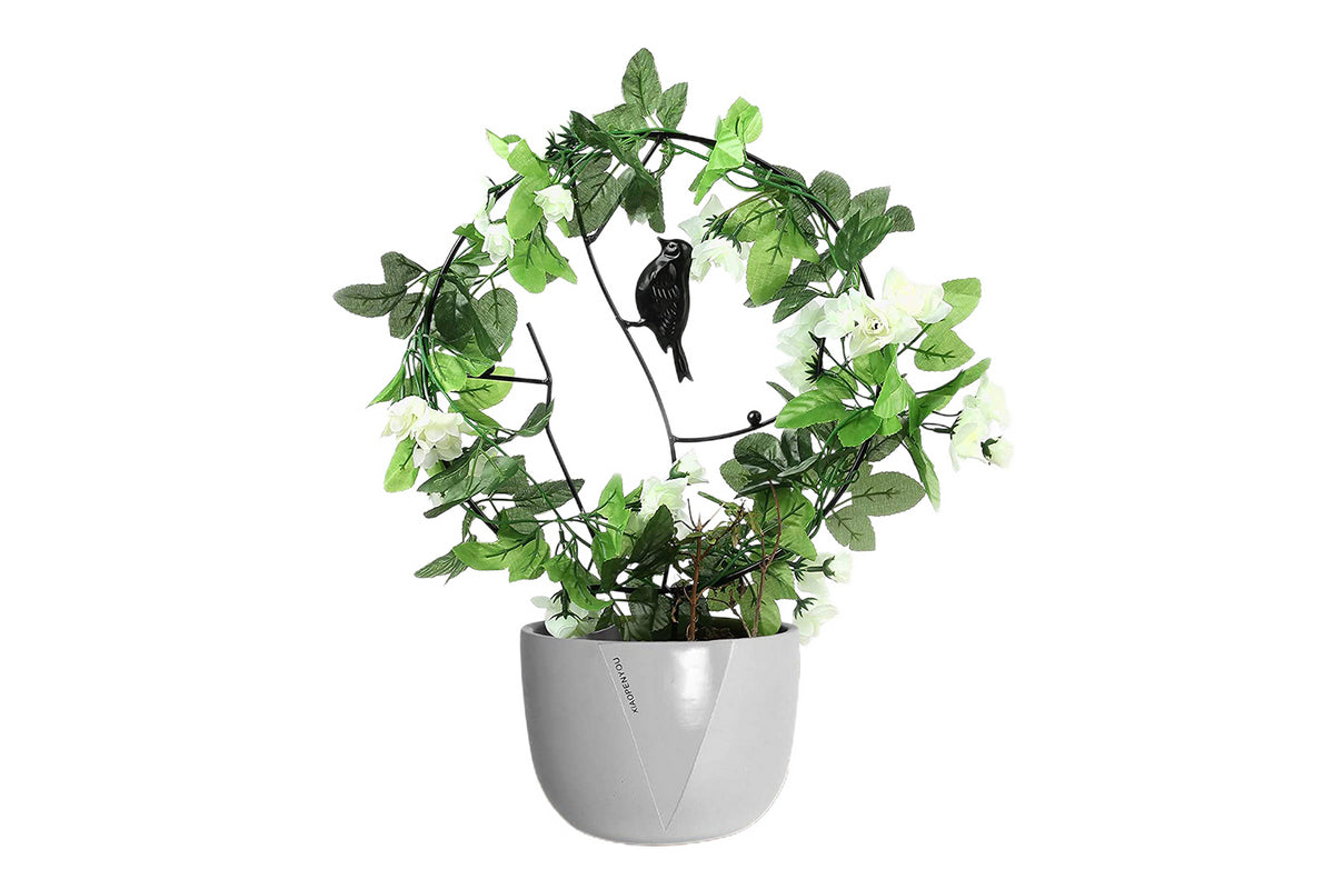 Plant Support Stakes Metal Holder Flower Pot Climbing Trellis-bird