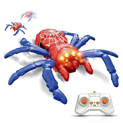 360 Degree Rotating Remote Control Wall Climbing Spider Toy - Red