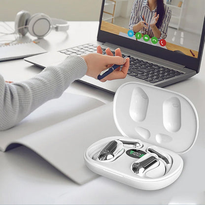 Real-Time AI Translation Earbuds Wireless Headphones for Travel Meetings Learning-White