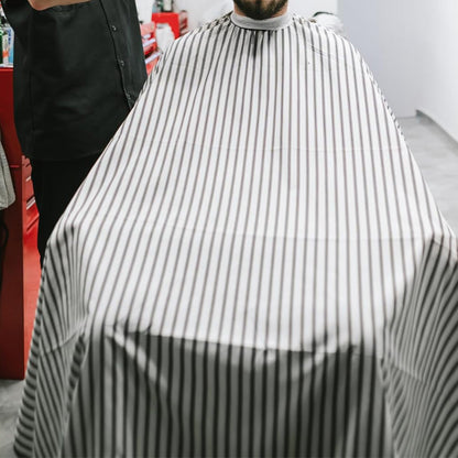 Hair Cutting Cape Set Barber Cape with Neck Duster Brush for Men Women Salon Supplies-White