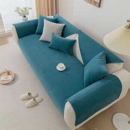 Anti-slip Sofa Couch Cover Slipcover Sofa Protective Cover Green