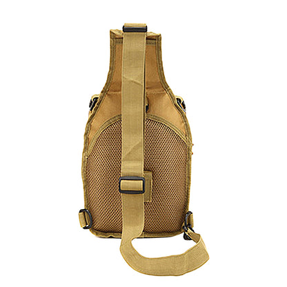 Outdoor Sport Chest Bag Sling Shoulder Bag for Men Khaki